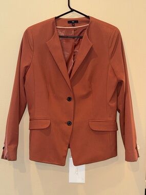 GAP Women's Rust Orange Single-Breasted Blazer